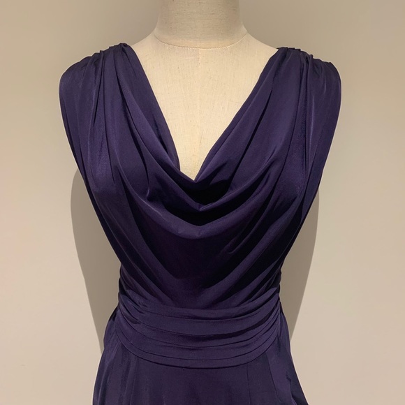 Wayne Cooper Drape Dress In Purple - Picture 9 of 11